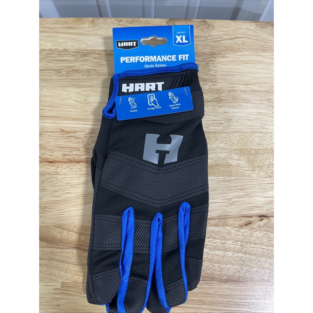 Hart Performance Fit Work Gloves XL Size touchscreen compatible Flexible